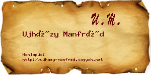 Ujházy Manfréd névjegykártya